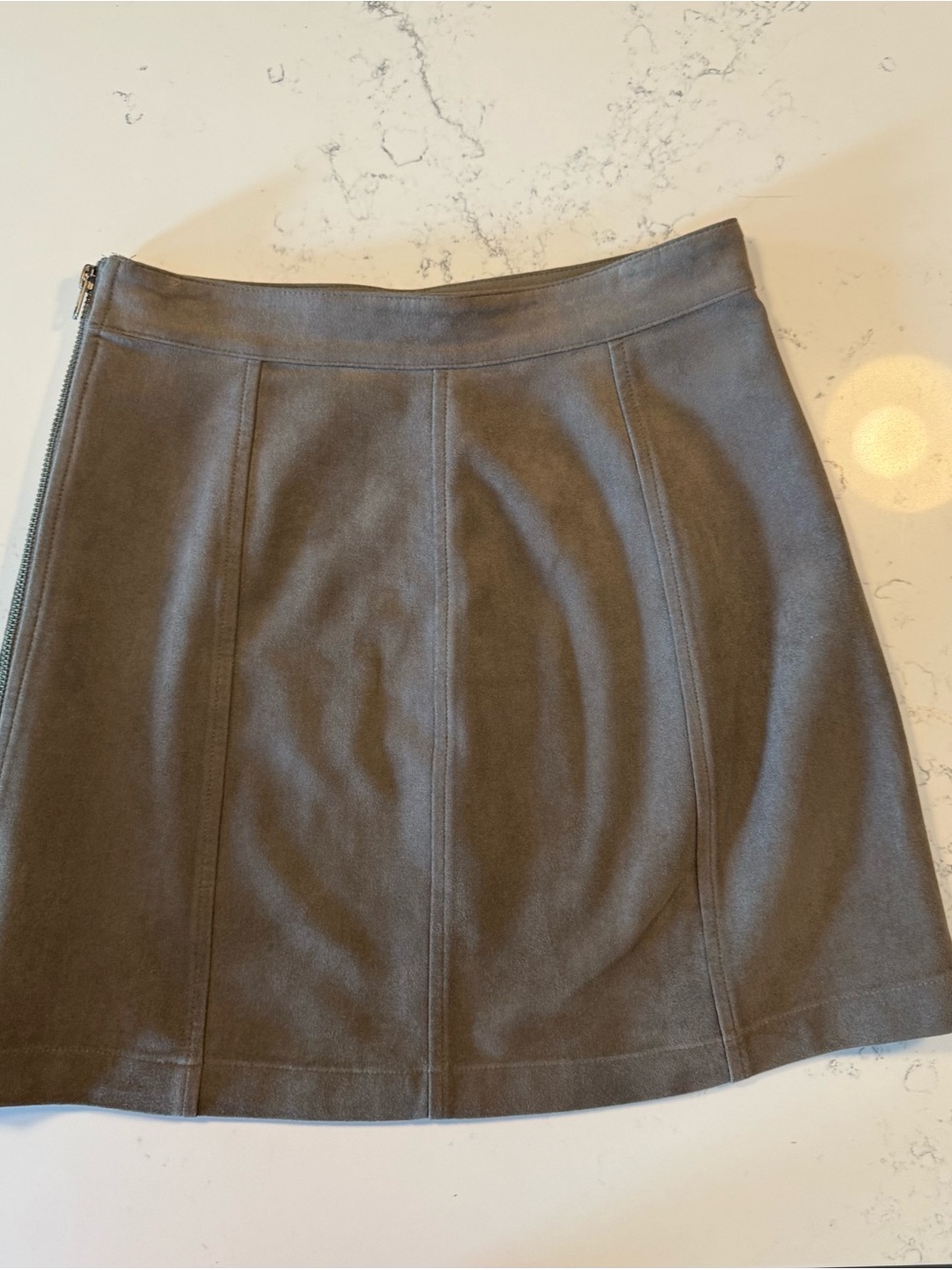 Wilfred (Aritzia) Gray Panel A-Line Mini Skirt